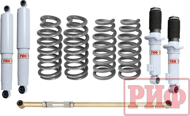 Лифт-комплект РИФ газовый жесткий для Mitsubishi Pajero Sport III 2015-2026, лифт 40 мм. Артикул RIF-PS3-C-G
