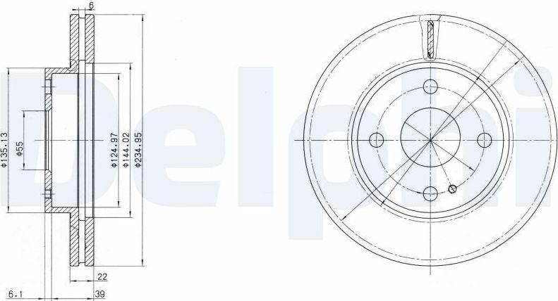 Тормозной диск Delphi. Артикул BG2629