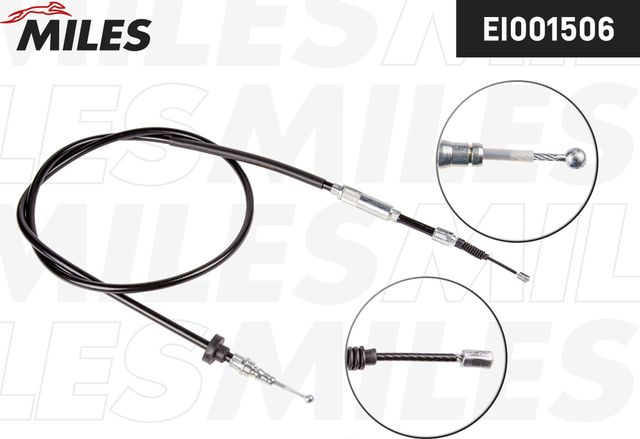 Трос ручника (тросик ручного тормоза) Miles задний правый/левый для Volkswagen Passat B5 1996-2005. Артикул EI001506