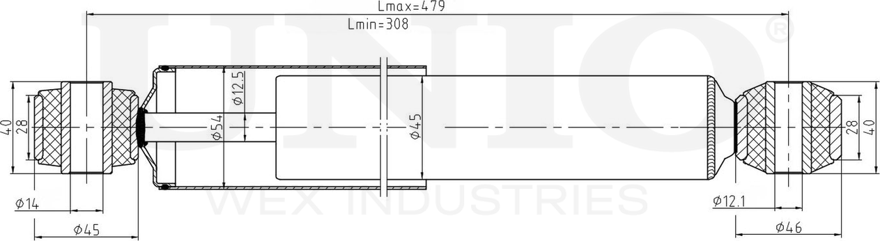 Амортизатор подвески (Unio). Артикул SAB-10561
