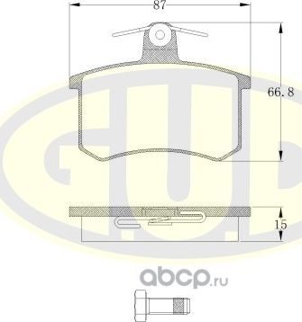 Тормозные колодки G.U.D. задние для Alfa Romeo SZ 1988-1994. Артикул GBP013500