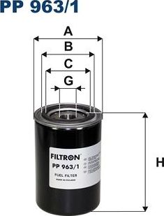 Топливный фильтр Filtron. Артикул PP 963/1