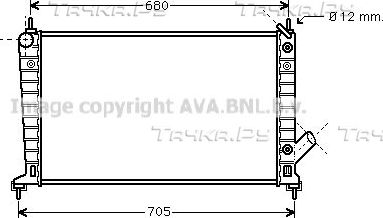 Радиатор охлаждения двигателя AVA для Saab 9-5 I 1997-2001. Артикул SB2036
