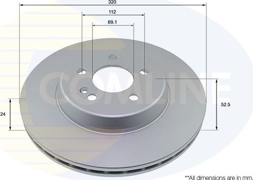 Тормозной диск Comline Comline. Артикул ADC4080V