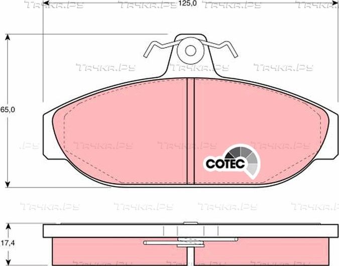 Тормозные колодки TRW COTEC передние для Volvo 940 1990-1998. Артикул GDB482