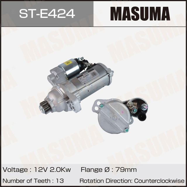 Стартер MASUMA, AUDI / CJXC, DNUE (12V/2.0KW). Артикул STE424