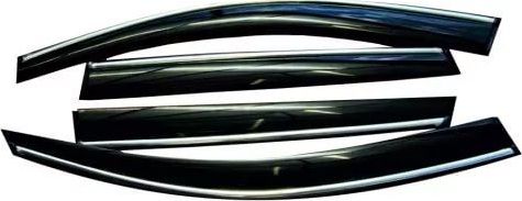 Дефлекторы SIM для окон с хромированной полосой Ford Mondeo V 2015-2026. Артикул SFOMON1532-Cr