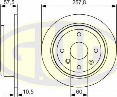Тормозной диск G.U.D.. Артикул GDB110340