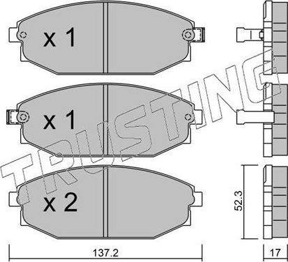 Тормозные колодки Trusting. Артикул 372.0