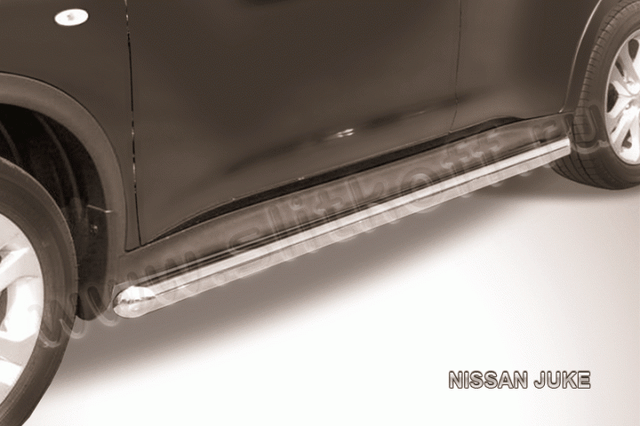Пороги Slitkoff труба d57 для Nissan Juke 2WD 2010-2019. Артикул NJ2WD-007