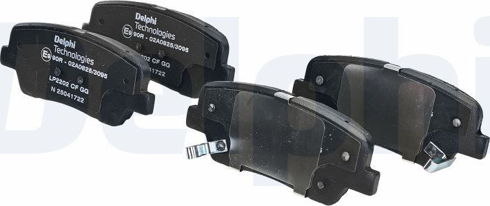 Тормозные колодки Delphi (Low-Metallic). Артикул LP2202