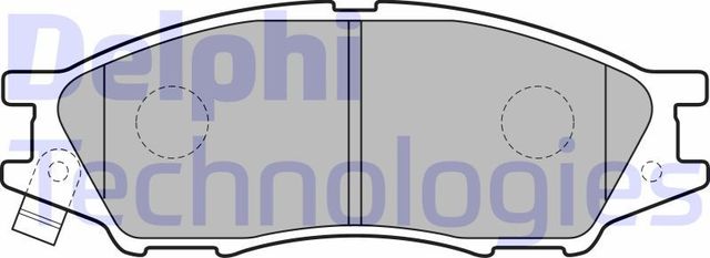 Тормозные колодки Delphi (Low-Metallic) передние для Nissan Almera Classic I 2006-2013. Артикул LP2184