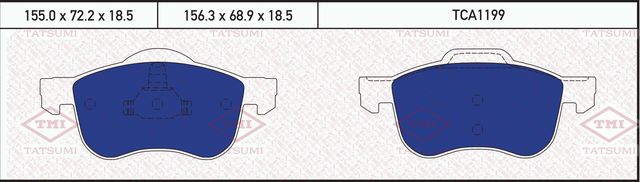 Колодки тормозные VOLVO S80 98- перед. (Tatsumi). Артикул TCA1199