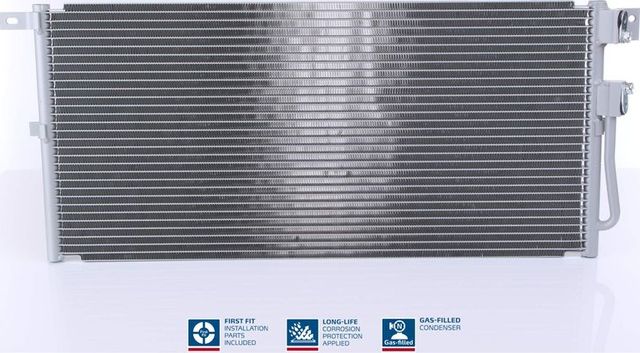 Радиатор кондиционера (конденсатор) Nissens (алюминий) для Jaguar X-Type I 2003-2009. Артикул 94916