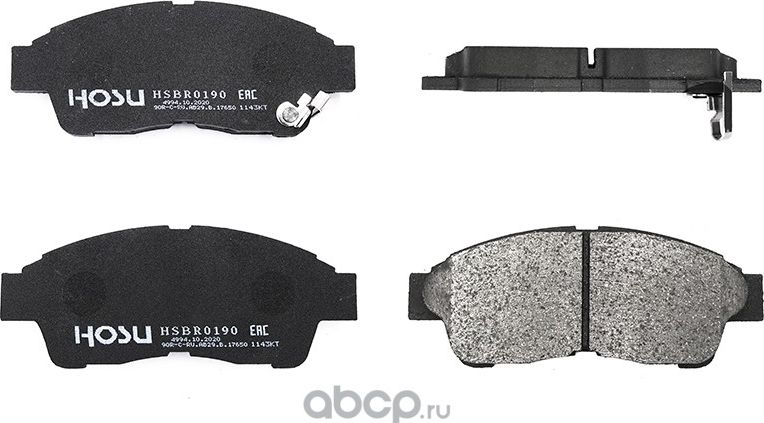 Колодки тормозные перед TOYOTA RAV4/CORONA/CARINA 92-#T19#/COROLLA ##E10#/11# (Hosu). Артикул HSBR0190