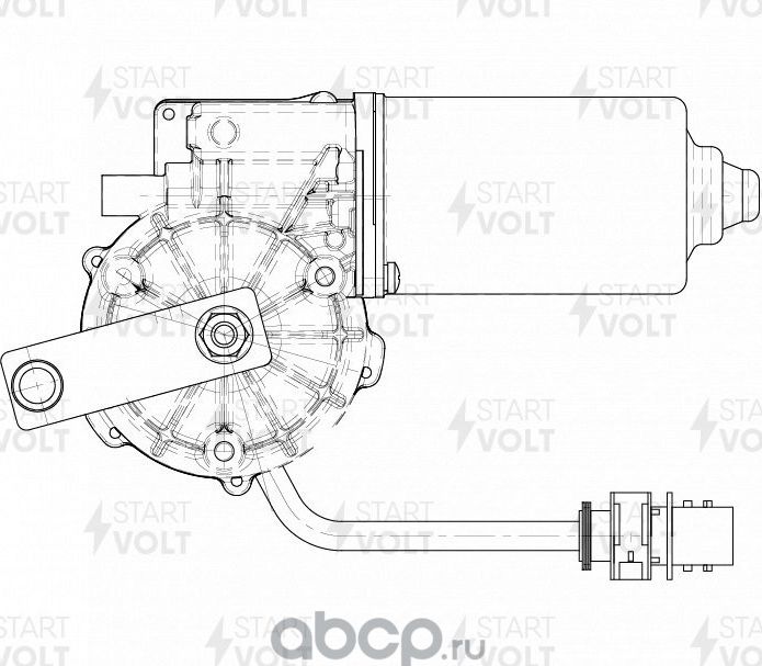 Мотор стеклоочистителя (моторчик дворников) StartVOLT. Артикул VWF 1011