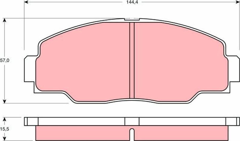Тормозные колодки TRW. Артикул GDB1042