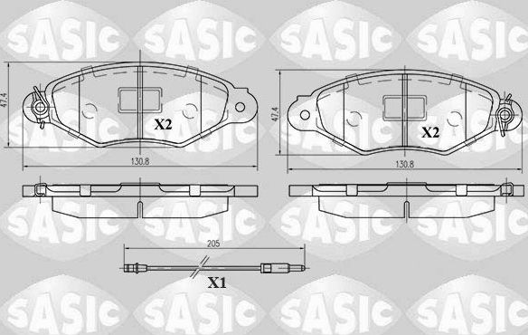 Тормозные колодки Sasic. Артикул 6214012