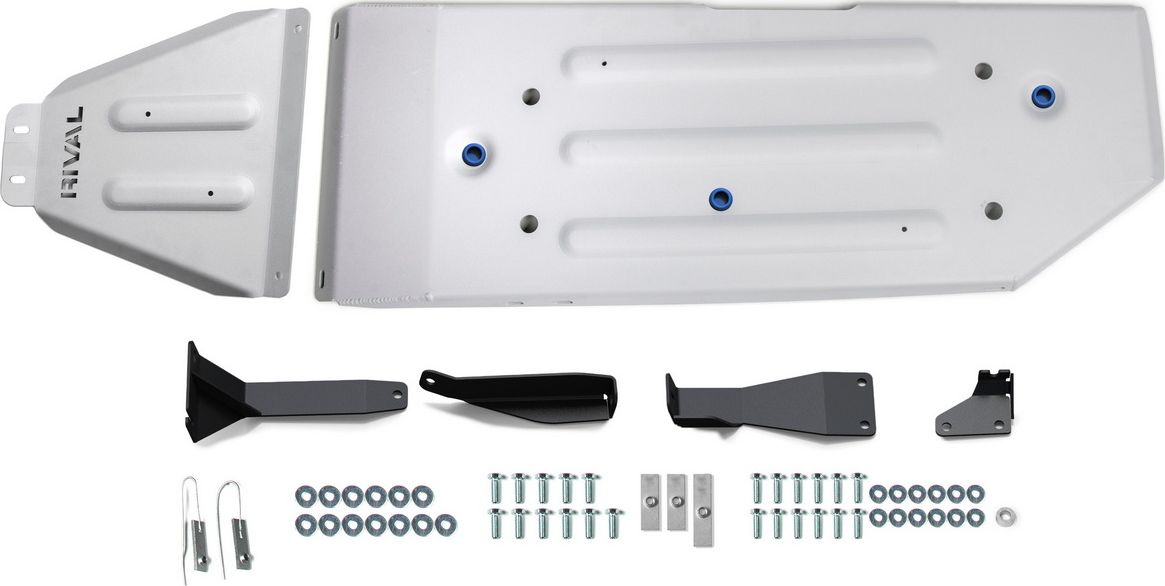 Защита алюминиевая Rival для топливного бака Toyota Tacoma III Double Cab (искл. Long) 2015-2019 2019-2026. Артикул 2333.9545.1.6