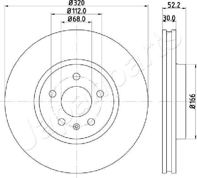 Тормозной диск Japanparts. Артикул DI-0917