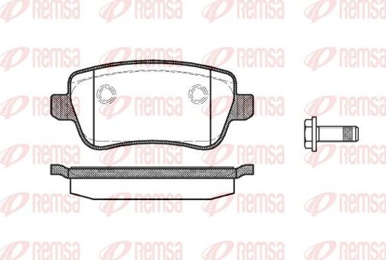 Тормозные колодки Remsa задние для Fiat Croma II 2005-2011. Артикул 1178.00