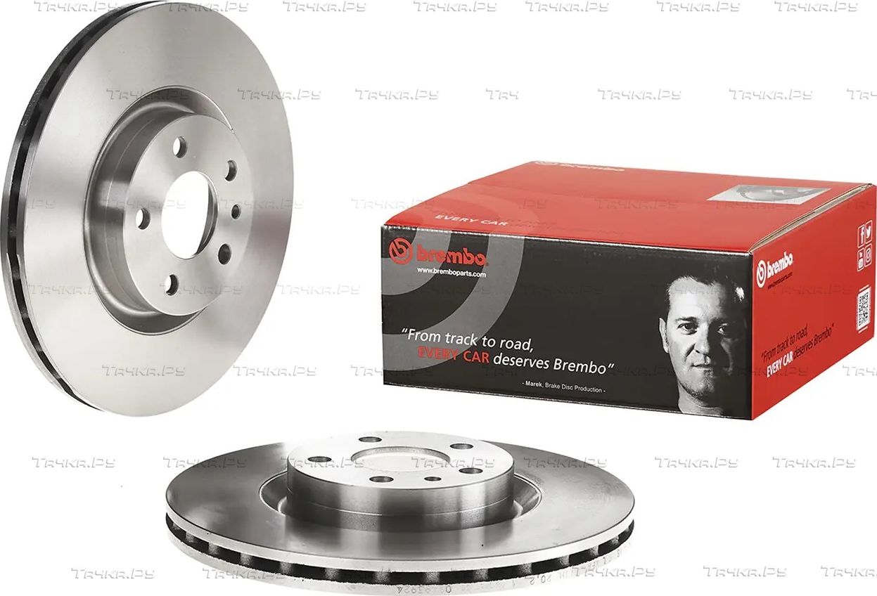 Тормозной диск Brembo PRIME LINE передний для Fiat Qubo I 2008-2026. Артикул 09.4939.24