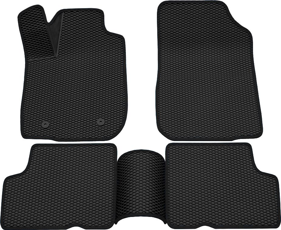 Коврики Rezkon 3D EVA ромб резиновые для салона Renault Logan I 2004-2015 Черный кант. Артикул 9229015101