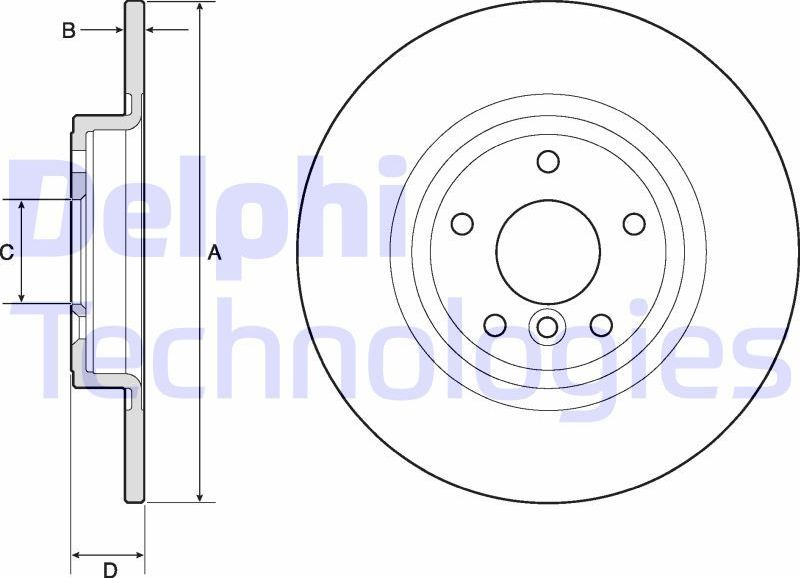 Тормозной диск Delphi. Артикул BG4766C
