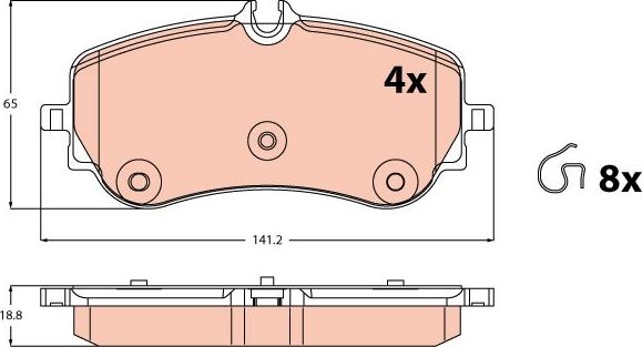 Тормозные колодки TRW. Артикул GDB2379