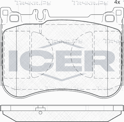 Тормозные колодки Icer. Артикул 182080