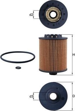 Масляный фильтр Mahle-Knecht. Артикул OX 1075D