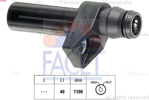 Датчик положения коленвала Facet Made in Italy - OE Equivalent для Daewoo Musso 1999-2002. Артикул 9.0483