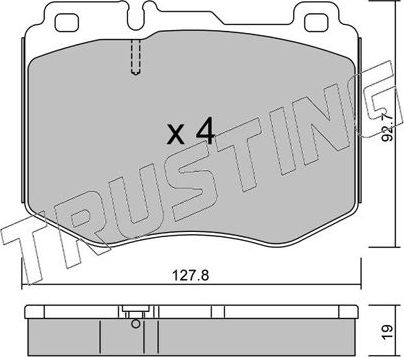 Тормозные колодки Trusting. Артикул 1043.0