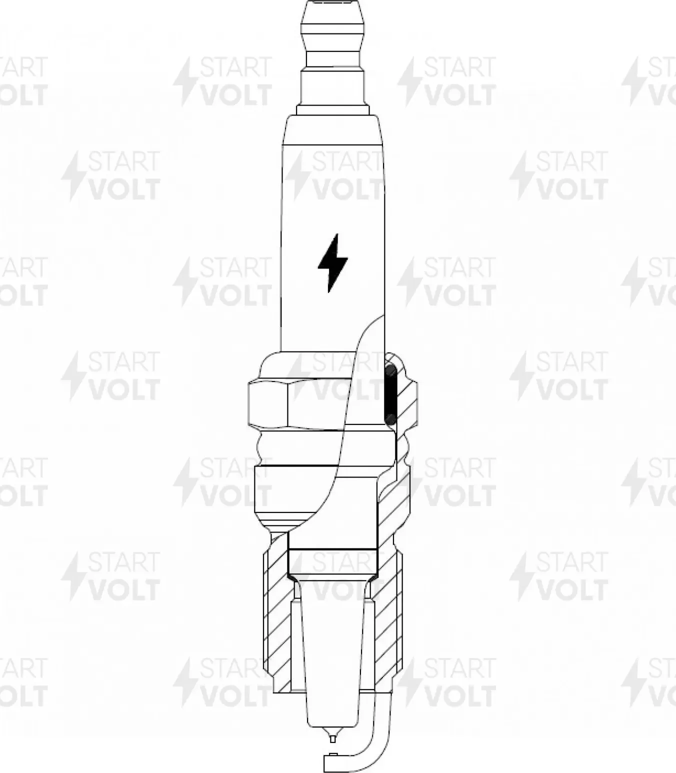 Свеча зажигания для а/м Chevrolet Tahoe (06-)/Cadillac Escalade (06-) 5.3i/6.2i Ir+Pt (VSP 0509) (Startvolt). Артикул vsp-0509