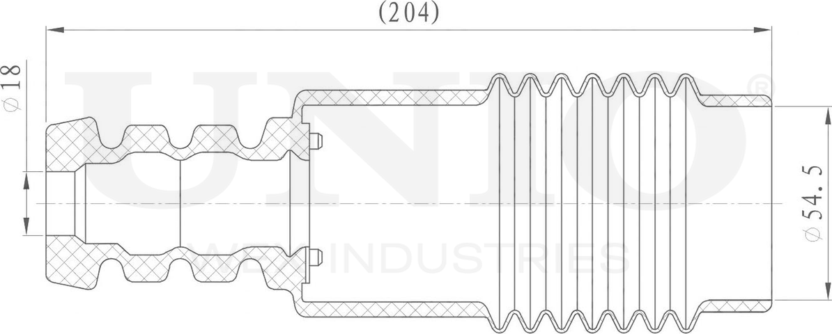 Пыльник амортизатора (Unio). Артикул DUC-10013
