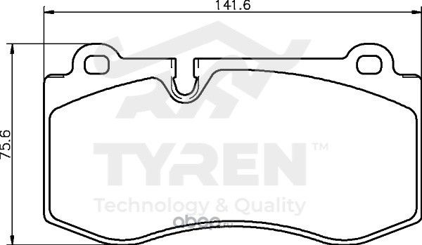 Колодки тормозные дисковые | перед | (Tyren). Артикул TYR1215521