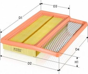 Воздушный фильтр Tecneco Filters. Артикул AR1450PMS