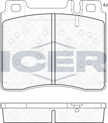 Тормозные колодки Icer. Артикул 181158