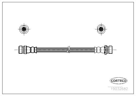 Тормозной шланг Corteco задний для Hyundai Lantra II 1995-2000. Артикул 19032682
