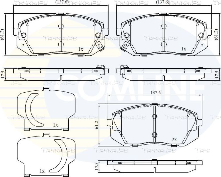 Тормозные колодки Comline Comline передние для Hyundai Tucson III 2015-2026. Артикул CBP32529