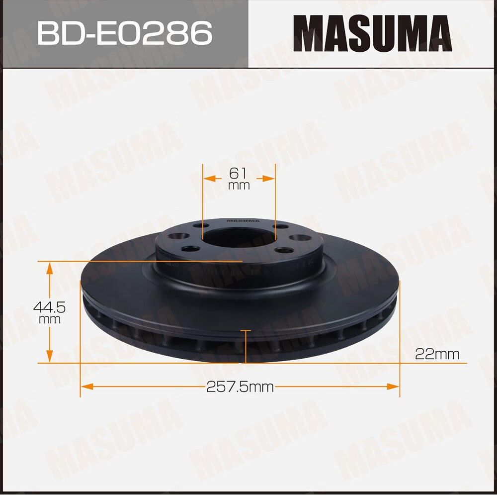 Диск тормозной MASUMA, front RENAULT LOGAN 05 Masuma. Артикул BDE0286