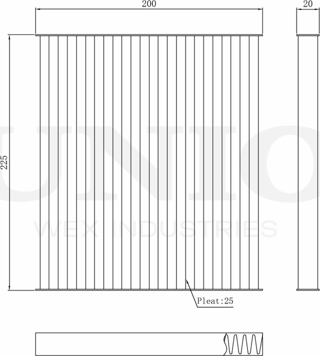 Фильтр салона (Unio). Артикул FLT-40039C