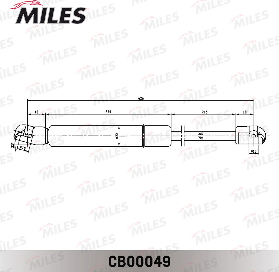 Амортизатор (упор) багажника Miles. Артикул CB00049