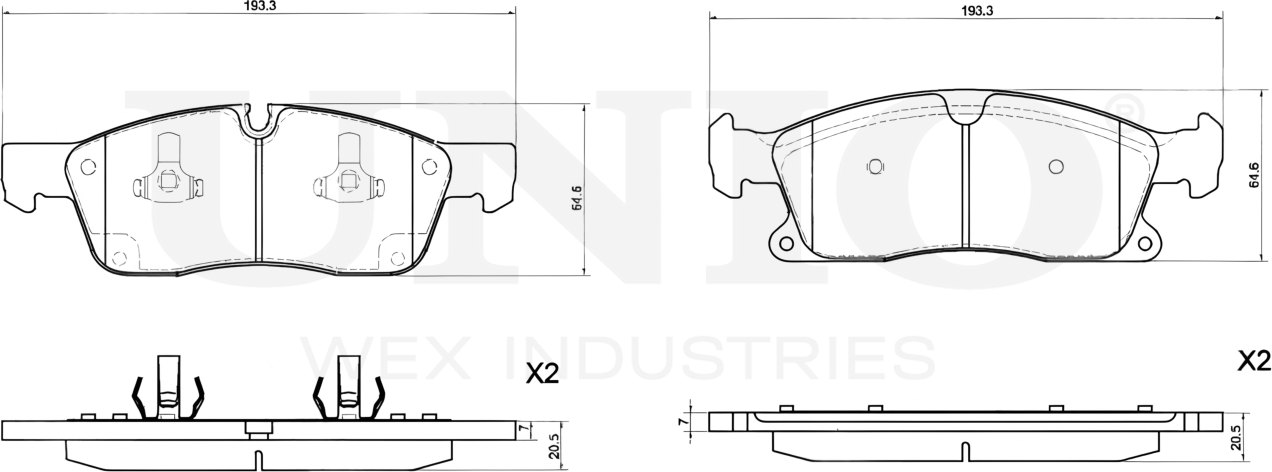 Колодки тормозные диск. передние Mercedes-Benz M-Class (W166) 11-, GL-Class (X166) 12-, GLE-Class (W (Unio). Артикул BRP-20443