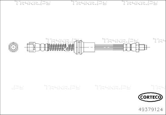 Тормозной шланг Corteco. Артикул 49379124