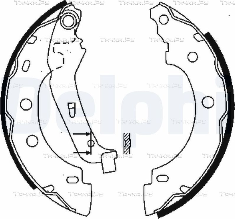 Тормозные колодки Delphi задние для Nissan Kubistar X76 2003-2026. Артикул LS1842