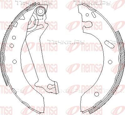 Тормозные колодки Remsa задние для Ford Fiesta IV 1996-2003. Артикул 4670.00