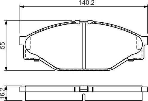 Тормозные колодки Bosch (Low-Metallic). Артикул 0 986 424 225
