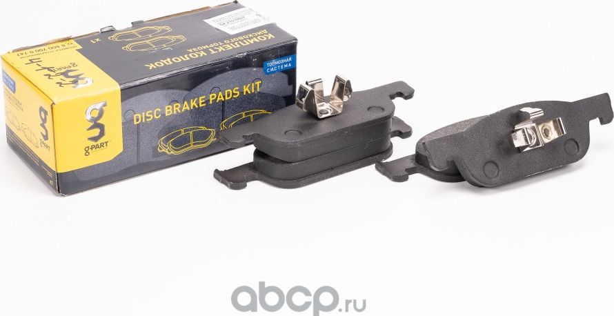 Колодки тормозные передние LADA X-Ray, Renault Logan II дисковые (комплект 4шт) (G-Part) G-Part. Артикул GP21510027