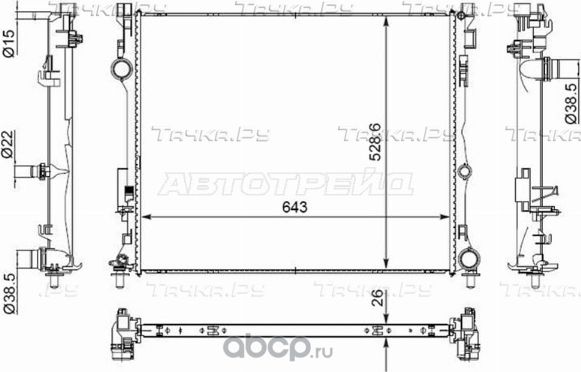 РАДИАТОР MERCEDES-BENZ G-CLASS 18- / GLE 18- / GLS-CLASS 19- (SAT). Артикул ST100102